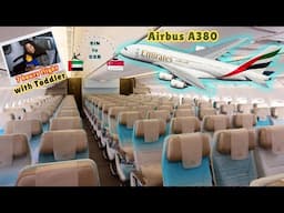 Emirates A380 Economy Class New Cabin - Singapore to Dubai | 7 Hours Flight with Toddler