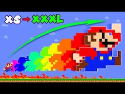 Evolution Of Mario but Every Mario Jumps Makes Mario DOUBLES in Size | ADN MARIO GAME