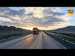 China’s Mesmerizing Highway Drive - Gansu's Golden Sunset Landscape | 4K HDR