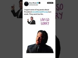 Elon said I’m sorry 🤣 #trump
