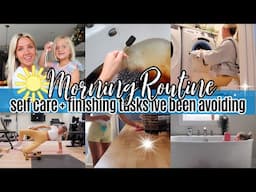 See What Really Happens in Our Morning Routine! Self Care + Completing Tasks I've Been Avoiding!