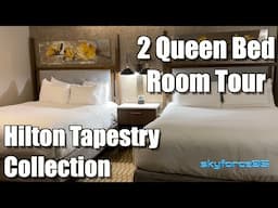 Hilton Virginia Crossings Hotel & Conference Center, Tapestry Collection 2 Queen Bed Room Tour