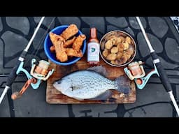 Catch and Cook SPICY Crappie Fingers on the Boat!!