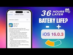 iOS 16.0.3 Update - BATTERY LIFE!!