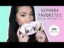 SEPHORA FAVORITES NUDE LIP KIT SWATCHES | Linh Trinh