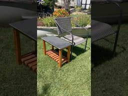 Outdoor Side Table Built with ONE Redwood 2x6! #walkerswoodworks #woodworking