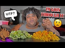 CHICKEN AND SHRIMP ALFREDO MUKBANG| YALL WONT BELIEVE WHAT HAPPENED TO ME!!! 😩🤦🏾‍♀️
