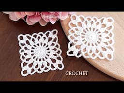 CROCHET EASY Flower Square Motif #15