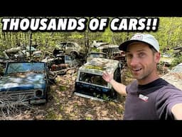 HIDDEN JUNKYARD EXPLORING! THOUSANDS OF ABANDONED CARS IN THE WOODS!