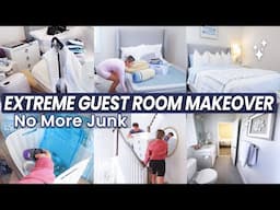 Extreme Guest-Room Makeover 2025 | Declutter Junk, Bathroom Refresh & Cozy Retreat