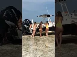 Boats stuck on sandbar for hours!! 😳 #flskiriders #boating #florida