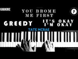 🎙️ TATE MCRAE Karaoke SONGS 🎙️ THAT'S OKAY I'M OKAY / YOU BROKE ME FIRST / GREEDY