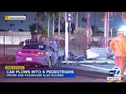 Driver arrested after crashing into 6 pedestrians in Inglewood; kids injured