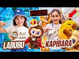 TÜM GÜN KAPİBARA VS LABUBU OLAN HERŞEY !! KENDİ TŞÖRT ve AYAKKABIMI KENDİM YAPTIM ELİF SİNEM !!
