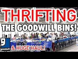 Thrift with me & HUGE HAUL from the Goodwill Outlet Bins thrifting trip! Thrift shopping fun!