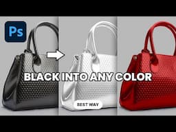 Turn BLACK into ANY COLOR in Photoshop (Even White!) Best Way
