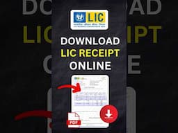 How to download LIC policy premium payment receipt #shorts #lic