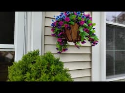 CLEANING UP THE GARAGE ON ANOTHER RAINY DAY ❤️ FAKE FLOWER HANGING BASKETS