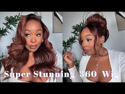 LOOK AT THE STUNNING COLOR😻 Ombre Ginger Glueless 360 HD Wig w/ Invisible Adjustable Strap!