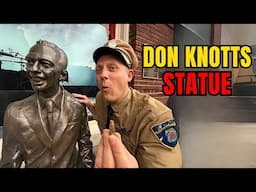 I'M BARNEY FIFE AT THE DON KNOTTS STATUE! (Virtual Geocache)