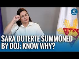 DOJ Issues Summons to Sara Duterte Over Marcos Death Threats; Initial Investigation Underway