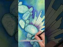 Geologic Abstract Watercolor Fun! Join me! #watercolorpainting #mixed_media #paintingtutorial