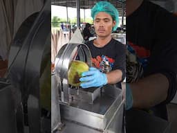 Thailand's automatic coconut cutting machine!!!