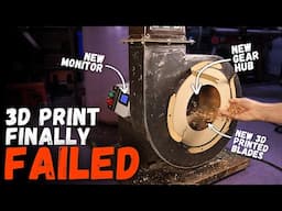 My 3D printed impeller finally FAILED, time to make a new and IMPROVED one with new gear hub, monito