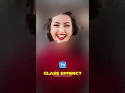 How to make Glass Effect in Adobe Photoshop tips and tricks ⚡. #shorts #glass