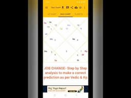 JOB CHANGE- Step by Step analysis as per Vedic and Kp | Example chart analysis