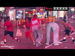 Women Try To Hit Man But He DODGES & They Fall Flat On Their FACES