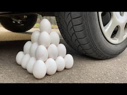 Crushing Crunchy & Soft Things by Car! EXPERIMENT: Car vs BIG EGG, Coca Cola, Fanta, Mirinda Balloon