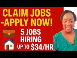 Top 5 Claims Jobs That Are Hiring IMMEDIATELY Work from Home!