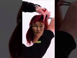 How to Cut Perfect Curtain Bangs ✂️ | Final Result Reveal! #hairstyle #curtainbangs #shorts