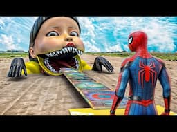 Can Spider Man’s Magic Cards Save His Friends from the Squid Game Trap? | LIVE ACTION SpiderMan