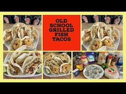 A Very Light & Delicious Summer  Lunch /OLD SCHOOL GRILLED SHRIMP TACO with a BROCCOLI CABBAGE SLAW