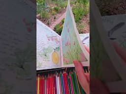flipping through my sketchbook #shorts #watercolor #sketchbook #artjournaling #gardenart