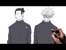 How To Draw Gojo & Geto | Step By Step | JJK