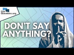 Why did Jesus command people to not tell others of the miracles He performed?  |  GotQuestions.org