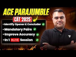 Ace Parajumbles Simplified by Amit Sir 💥 CAT 2025 VARC