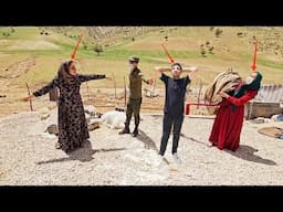 Sakineh's conflict with Karim's second wife in the mountains.
