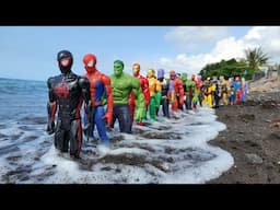 SPIDER-MAN RED VS THE HULK VS TEAM CAPTAIN AMERICA, THE AMAZING SPIDERMAN VS JOKER, AVENGERS THOR 04