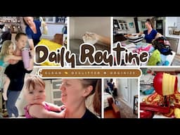 Busy Mom Daily Routine / Cleaning Decluttering & Organization! Cleaning Motivation