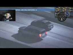 xQc Reacts to LA Police Chase