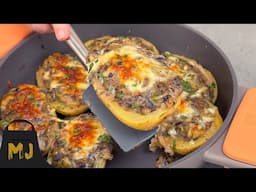 Patatas rellenas de champiñones: muy cremosas