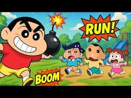 Shinchan Trying To Kill His Friends With Bomb 😱🔥 | Roblox Bomb Tag | Funny Game 😂