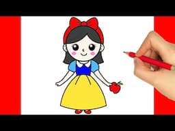 Snow White Drawing - How to draw Snow White step by step