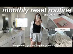 JUNE MONTHLY RESET | *productive* deep clean, goal setting, reflection + happiness bingo card