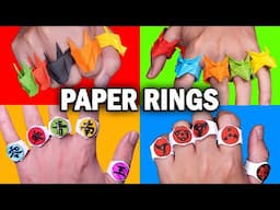 4 ORIGAMI PAPER DRAGON RINGS | NARUTO RINGS || How to make paper RING