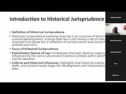 LLB JURISPRUDENCE-  HISTORICAL SCHOOL OF JURISPRUDENCE